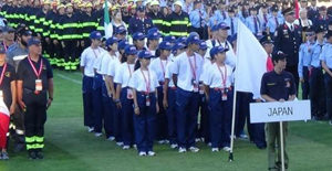 閉会式での整列