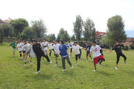 よさこいソーランの練習