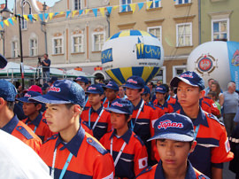 開会式での選手の様子