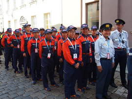 開会式入場前の日本チーム