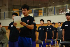 国内事前研修及び派遣選手団結団式