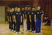 訓練礼式とロープ結策の練習